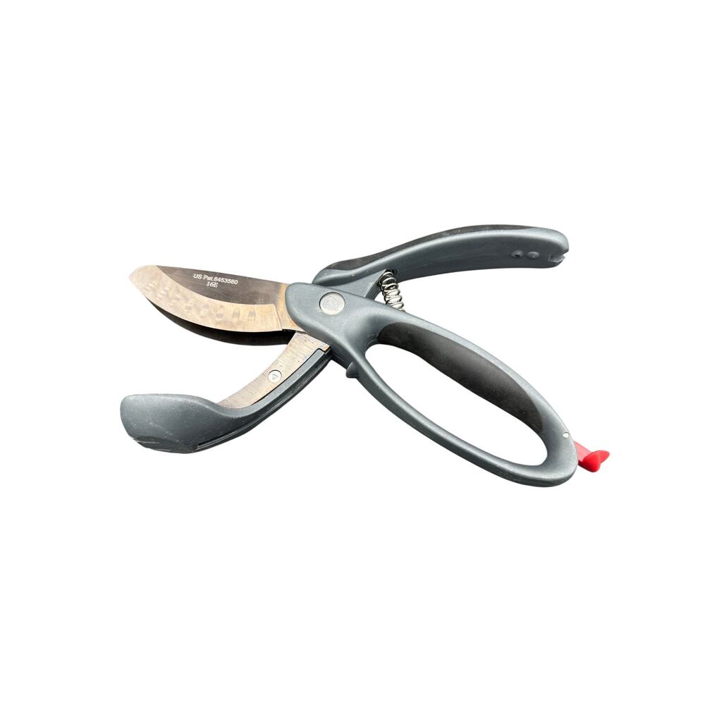 ✂️ Pampered Chef 1077 Gray Black Kitchen Shears Vintage Utility Scissors - Picture 3 of 4